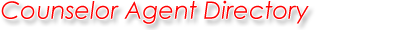Counselor Agent Directory